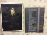 Lot of 2 Lg. Contemp  Framed Abstract