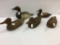 Lot of 5 Old Wood Duck Decoys (19)