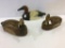 Lot of 3 Old Wood Duck Decoys (19)