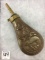 Brass Powder Flask w/ Hunting Dog & Bird