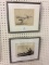 Lot of 2 Framed Pencil Etchings Including