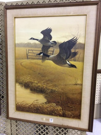 Framed Painted on Board "Golden Reponse"