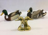 Lot of 4 Including 2 Contemp. Mallard Decoys