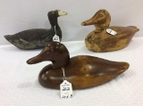 Lot of 3 Wood Decoys (Some Damage) (19)