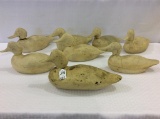 Lot of 8 Un-Painted Decoys (19)