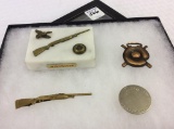 Lot of Winchester Items Including Tie Clasp, Watch