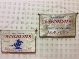Lot of 2 Hanging Vintage Winchester Banners