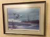 Framed, Signed & Numbered Duck Picture by