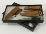 Lot of 3 Robert Papp Hunting Knives w/