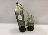 Pair of Antique Bait Traps (7 & 12 Inches Tall)