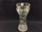 Heavy Etched Glass Vase (12 Inches Tall)