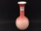 Pink & White Cased Glass Bubble Design Vase