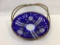 Bohemian Cobalt Blue Cut to Clear Bowl in