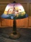 Reverse Painted Shade Lamp