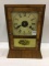 Antique Keywind Clock w/ Sm. Painted Tablet