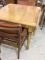 Modern Wood Drop Leaf Table & 2