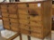 Primitive 12 Drawer Wood Cabinet