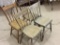 Lot of 4 Primitive Plank Bottom Chairs