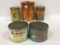 Lot of 5 Adv. Coffee Tins Including