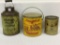 Lot of 3 Lg. Adv. Tobacco Tins Including