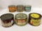 Lot of 6 Sm. Coffee Tins (Approx. 3 1/2 Inches