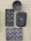 Lot of 4 Grey Graniteware Pieces Including