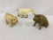 Lot of 3 Iron & Metal Pig Banks