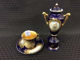 Lot of 2 Including Cobalt Blue & Gold Dbl