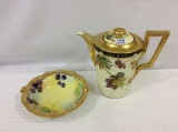 Lot of 2 Hand Painted Pieces Including