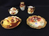 Lot of 5 Hand Painted Pieces Mostly France