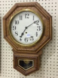 Keywind Wall Hanging Octagon Clock