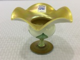 Signed Tiffany Pulled Feather Pedestal