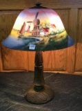 Reverse Painted Shade Lamp