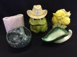 Lot of 5 Pottery Pieces Including
