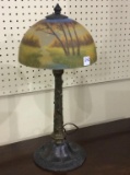 Table Lamp w/ Reverse Paint Shade