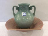 Lot of 2 Roseville Pottery Pieces Including