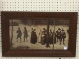 Antique Framed Print of Pilgrims