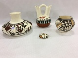 Lot of 4 Indian Pottery Pieces Mostly