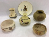 Lot of 6 Indian Pottery Pieces Including