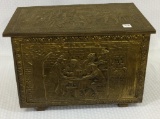 Ornate Brass Hinged Box w/