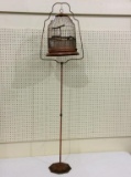 Primitive Painted Metal Bird Cage