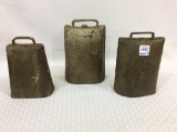 Lot of 3 Old Cow Bells