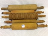 Lot of 5 Various Size Vintage Wood Rolling Pins