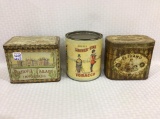 Lot of 3 Adv. Tobacco Tins Including