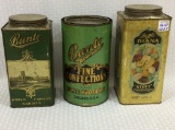 Lot of 3 Bunte Adv. Confection Tin Candies