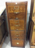 Antique 4 Drawer File Cabinet w/