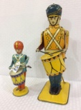 Lot of 2 Wind Up Drum Major Toys