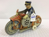 Marx Tin Wind Up Policeman on Motorcycle