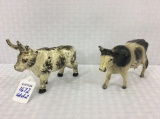 Lot of 2 Iron & Metal Cow Banks