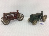 Lot of 2 Iron Toy Tractors